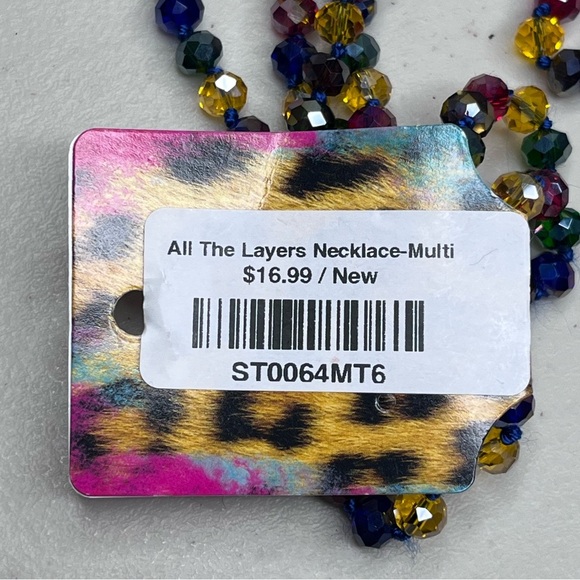 NWT One24 Boutique Boho Colorful All The Layers Muli-Colored Beaded Necklace - Picture 5 of 7